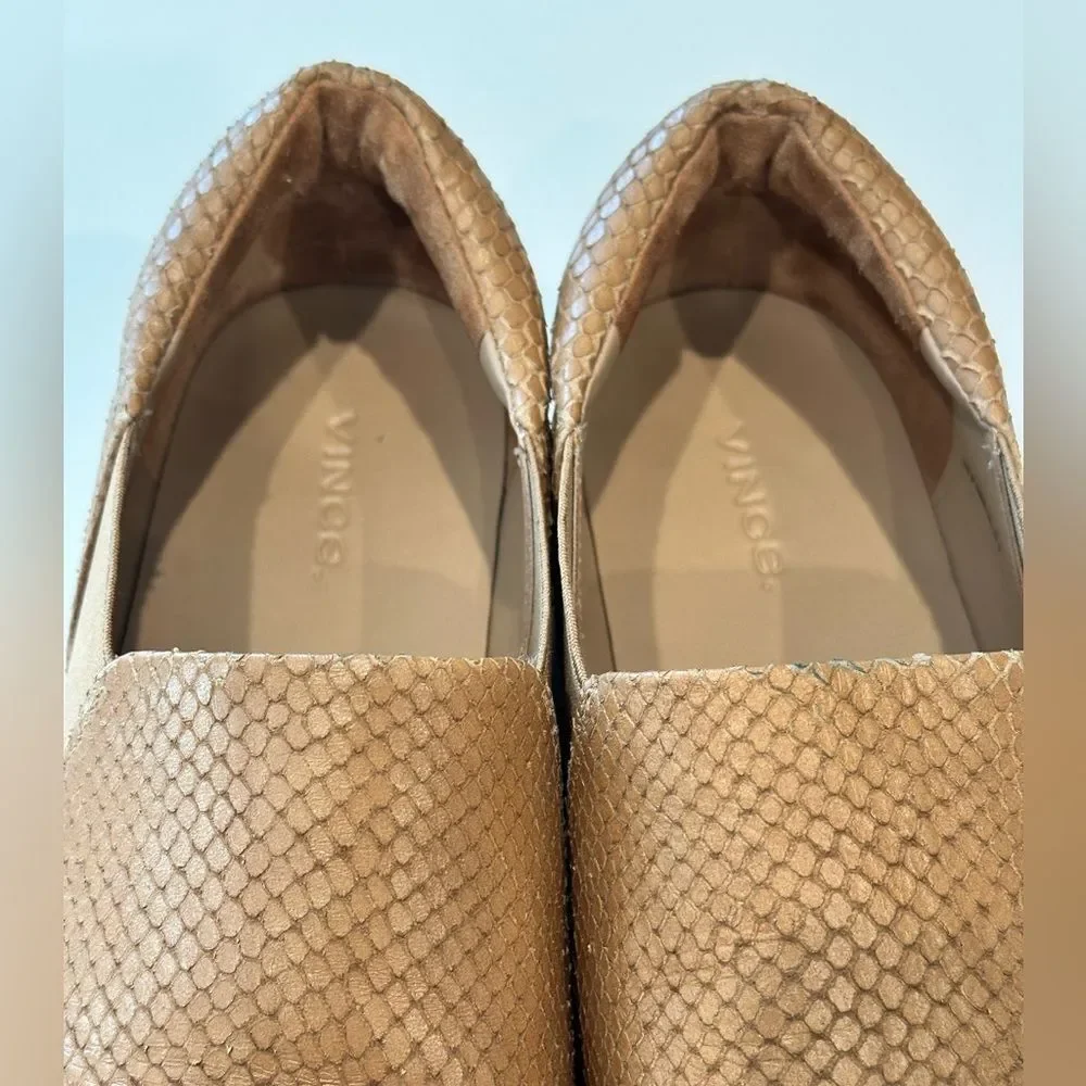 Vince Warren Snake-Embossed‎ Leather Platform